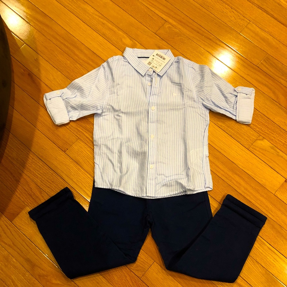 Zara cotton shirt and pants set
